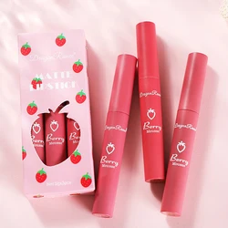 3PCS DRAGON RANEE Velvet Matte Lip Glaze Matte Waterproof Non-marking Lipstick Long Lasting Lip Glaze MAKEUP