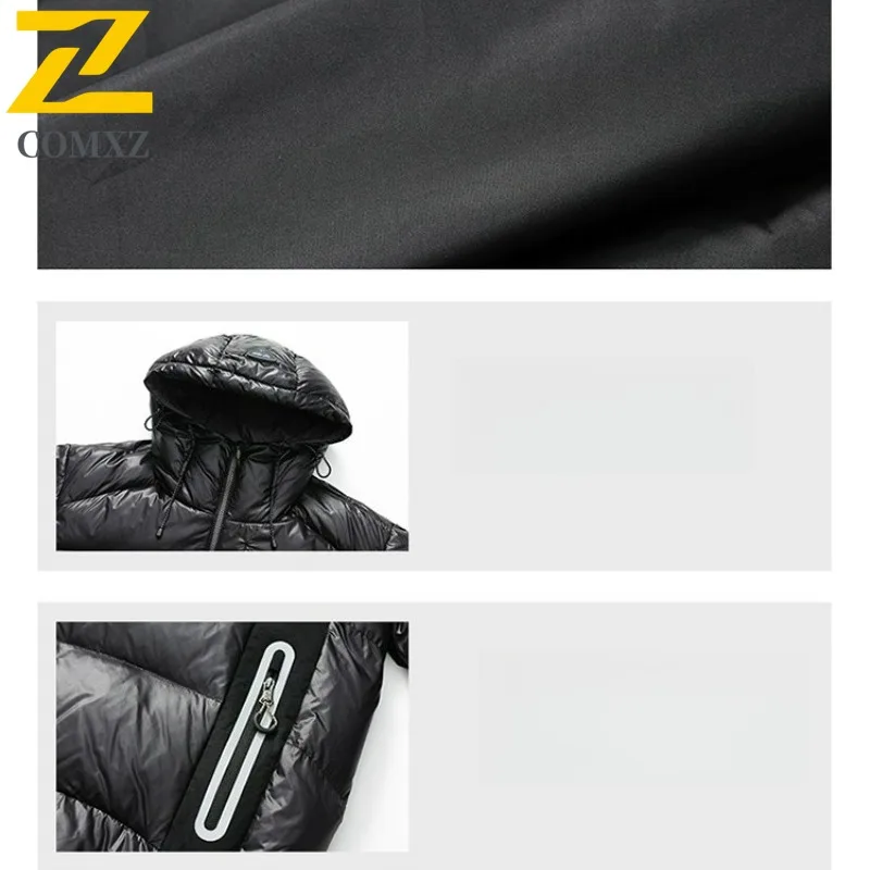 عالية الجودة الرجال أسفل سترة الراحة في الهواء الطلق تسلق الجبال يندبروف الحشو معطف هود التخييم خفيفة الوزن دائم معاطف الشتاء #4