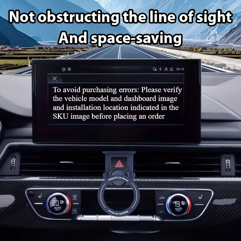 Lcars Car Phone Holder, Dedicated Car Phone Mount for Audi A4L/A5/S4/S5 Models from 2017-2022, Air Vent Accessory Phone Holder, 360-Degree Rotating Strong Magnetic Mount, Includes Magnetic Plate, Does Not Block the View, Does Not Block the Car's Air Vent, Stable and Non-Shaking