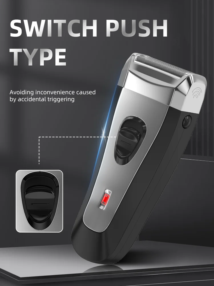 KEMEI KM-9038 Waterproof Reciprocating Cordless Razor USB Rechargeable Shaving Machine Barber Trimmer Electric Shaver for Men