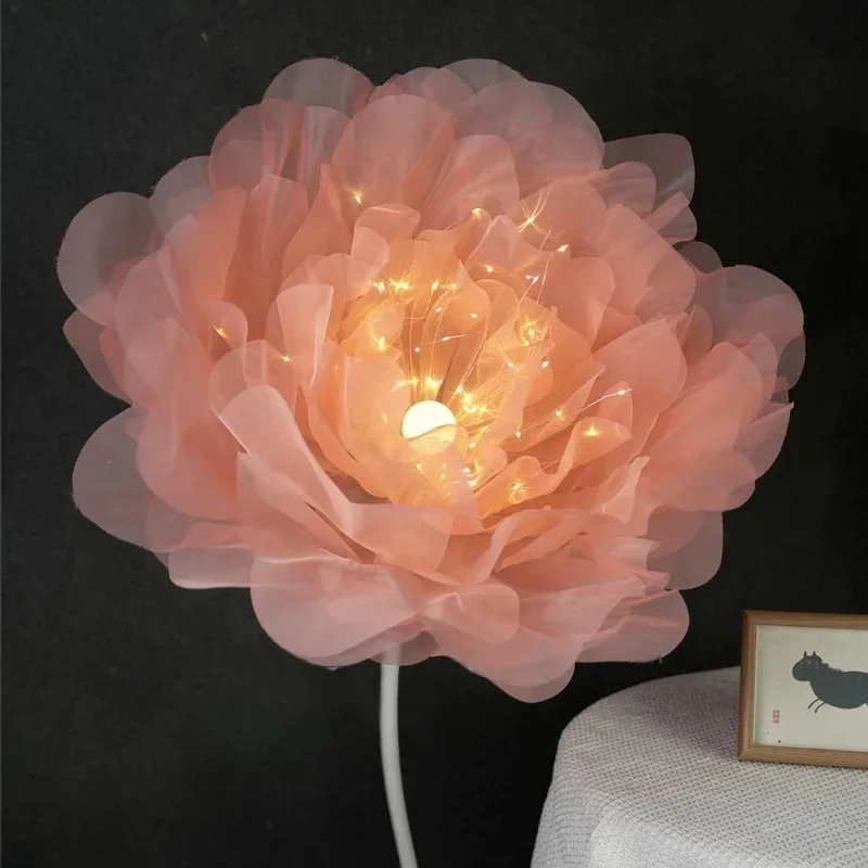 

【Hot Sale】 180cm Large Luminescent Artificial Flowers Silk Yarn Flowers DIY Wedding Decoration T Stage Layout Window Display Hom