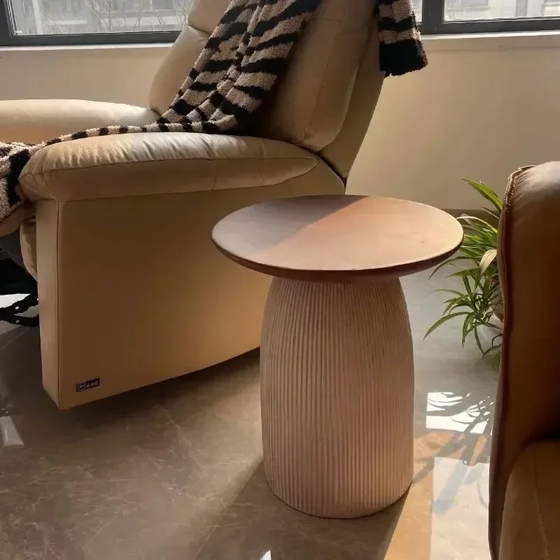 New Internet celebrity Simple Nordic Style Rounded Corner Table Bedroom Shape Bedside Cafe Outdoor Movable Small Round Table