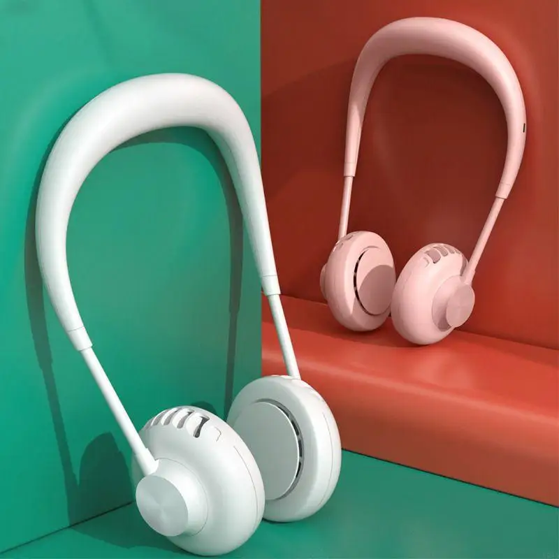 quạt cổ thể thao rảnh tay quạt làm mát mini 3 tốc độ có thể điều chỉnh USB Fan cá nhân yên tĩnh cho môn thể thao ngoài trời