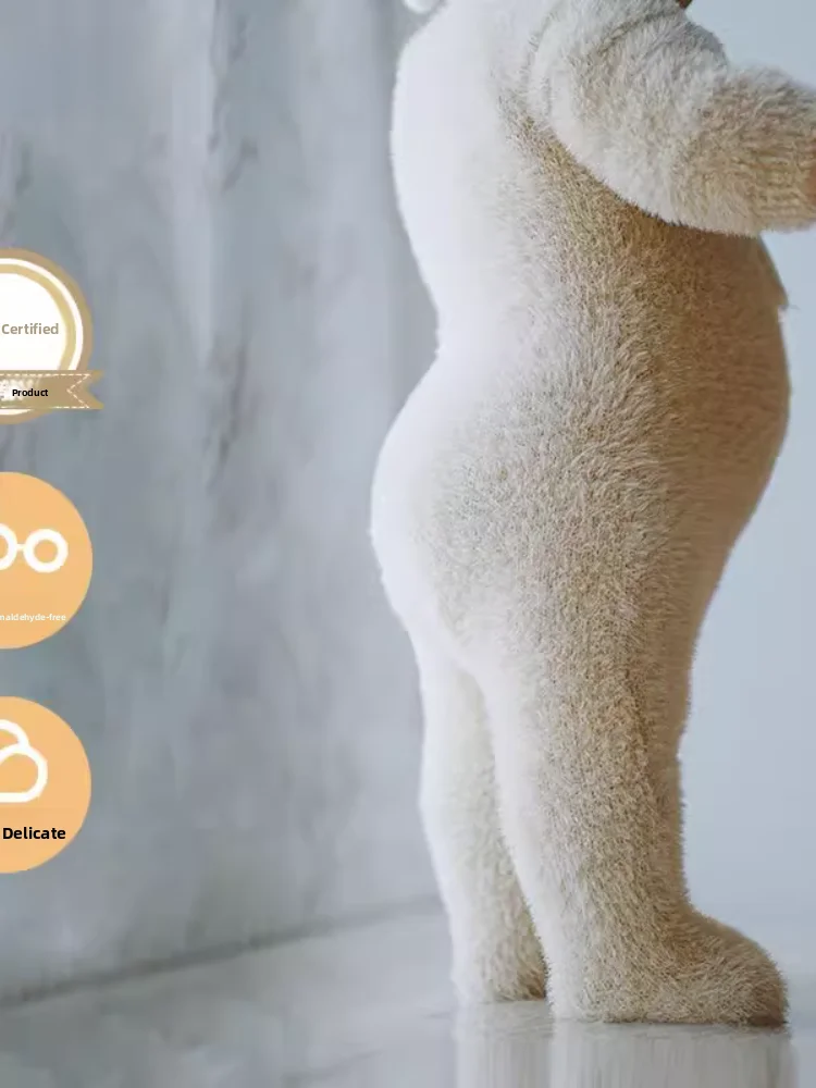 

Ультрамилый детский костюм-комбинезон из плюша с дизайном медведя, весенне-осенний новый комплект одежды для малышей, комплект из двух предметов