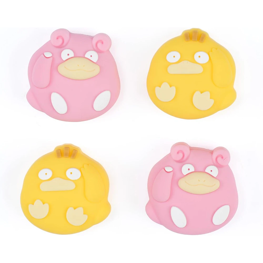 ปลอกซิลิโคนจับนิ้วหัวแม่มือแบบแอนะล็อกน่ารัก4ชิ้นเข้ากันได้กับนินเท็นโดสวิตช์ OLED/SWITCH Lite/SWITCH ฝาครอบป้องกันจอยสติ๊ก