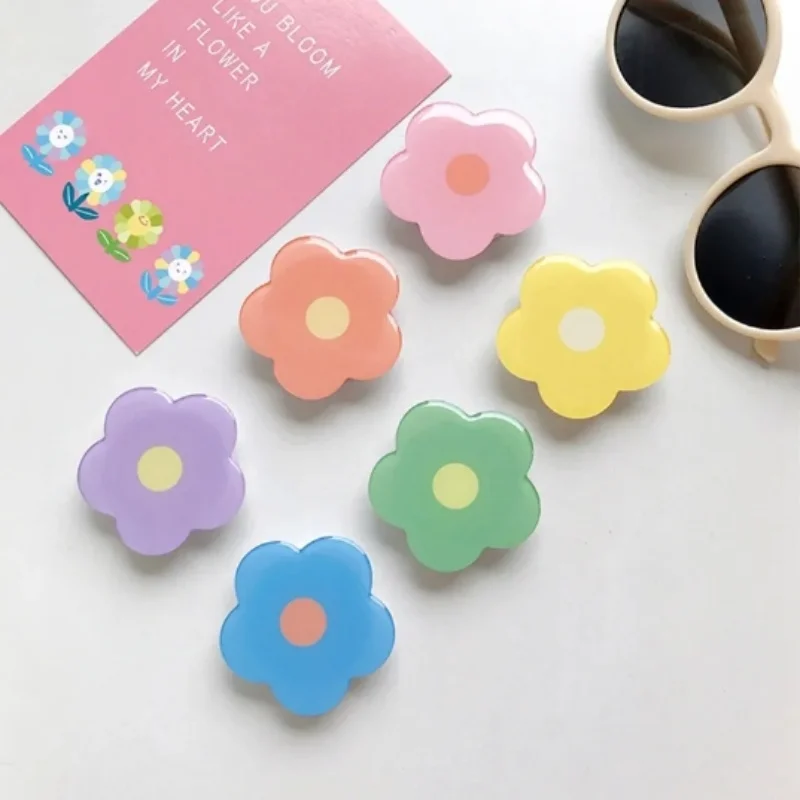 Cute Glossy Colorful Flowers Phone Grip Tok Griptok Holder Ring For iPhone Accessories Lovely Phone Stand Socket Holder