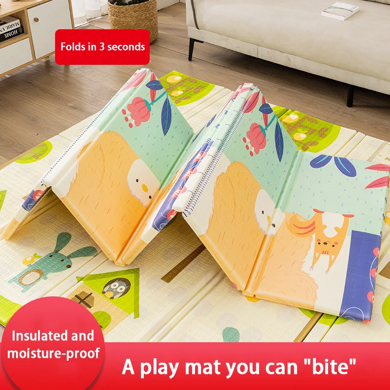 

XPE детский коврик для ползания, утолщенный двусторонний домашний напольный коврик с принтом, складные коврики из пенопласта с героями мультфильмов, большой детский коврик для ползания