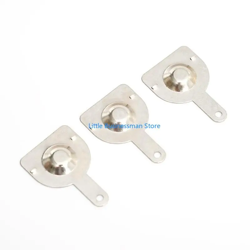 10 Paar 12 mm Ersatz-Metall-18650-Batterien Federkontaktplatte Silber für 18650-Batterien positiv und negativ M76A – Detail 3