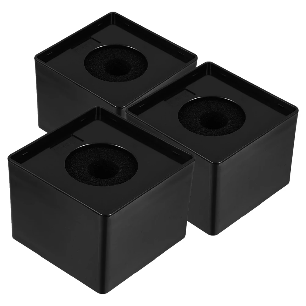 

3 Pcs Flag Logo Cube Stand Station Acrylic Holder Interview Mic Plastic Microphone Logo Flags Plastic Square News KTV