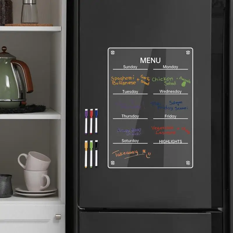 Acrylic Note Board Magnetic Transparent Planning Boards Durable Clear Planning Whiteboard Acrylic Note Board For Organizing