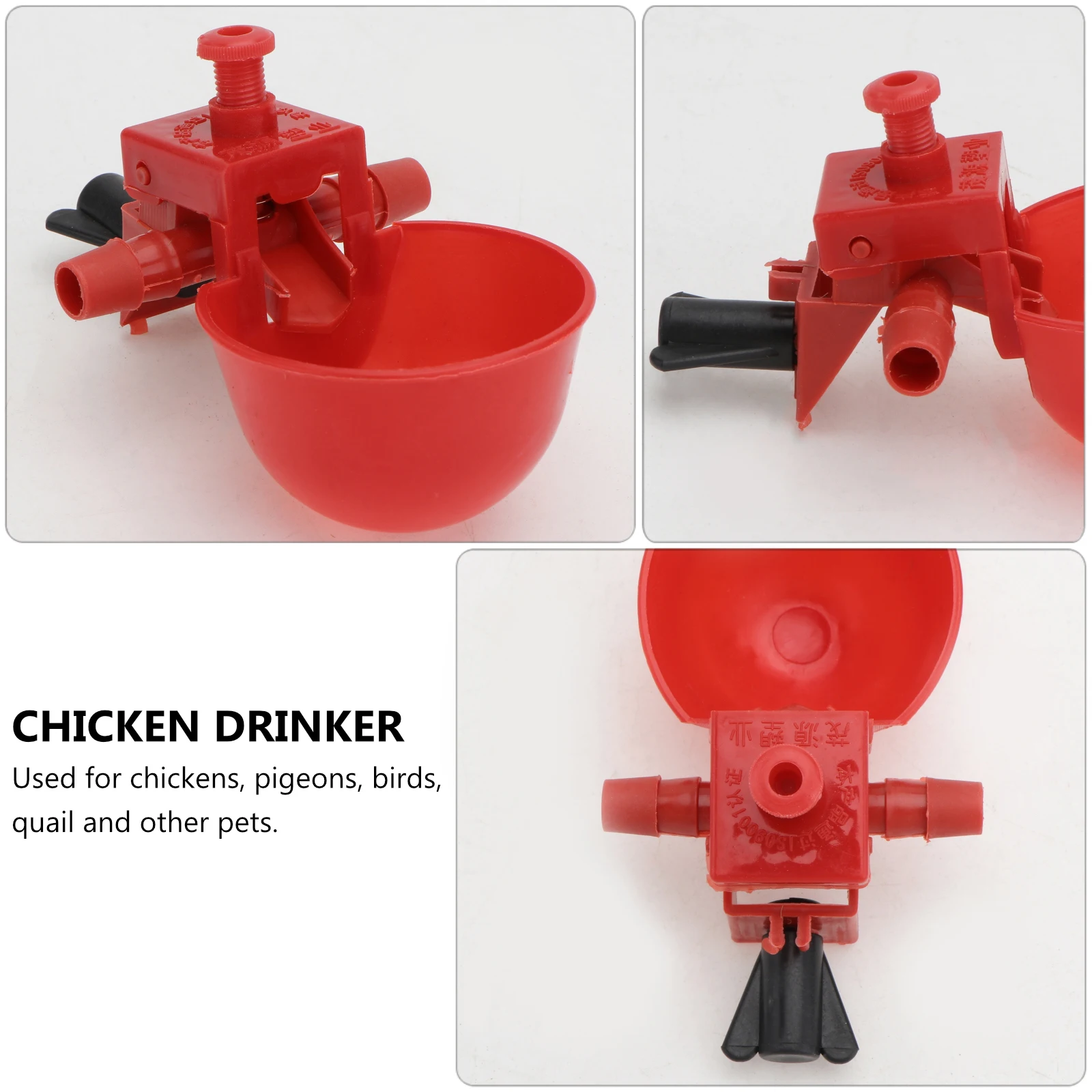 

12pcs Automatic Drinking Bowl Adjustable Chicken Water Drinker For Poultry Farms Pigeon Drinker Bird Waterer Cup