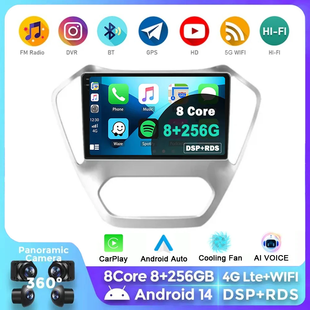 

Android 13 Car Radio For MG GT 2014 2015 2016 GPS Navi Multimedia Video Player Stereo Carplay QLED DSP 360 BT No 2 Din DVD SWC