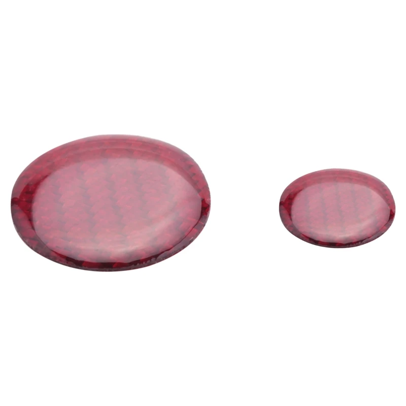 CYL-For Mazda MX-5 Miata Roadster MX5 ND 2016+ Center Console Multimedia Button Cover Trim Red Carbon Fiber Sticker 2PCS