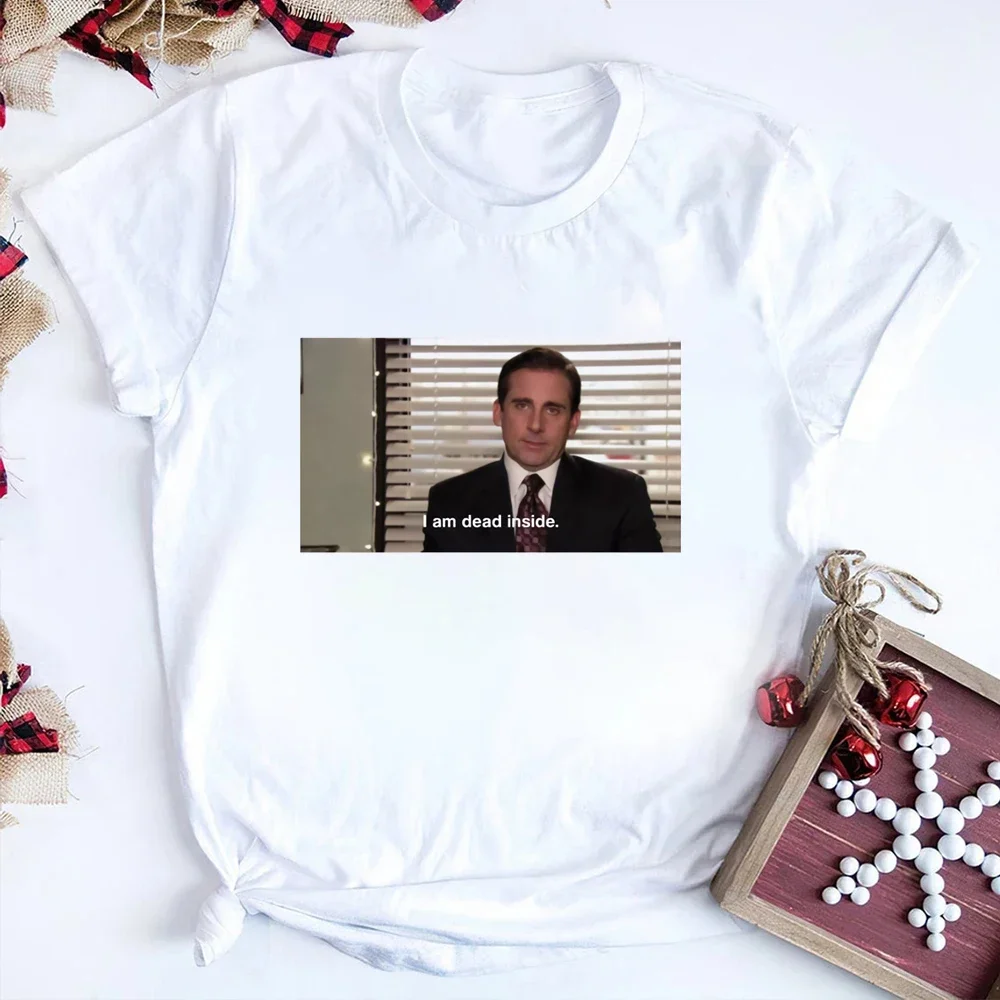 

I Am Dead Inside Michael Scott T-shirt Tee Top The US Office Men's Women's Meme Funny Gift Unisex TV Show Inspired Short Sleeve
