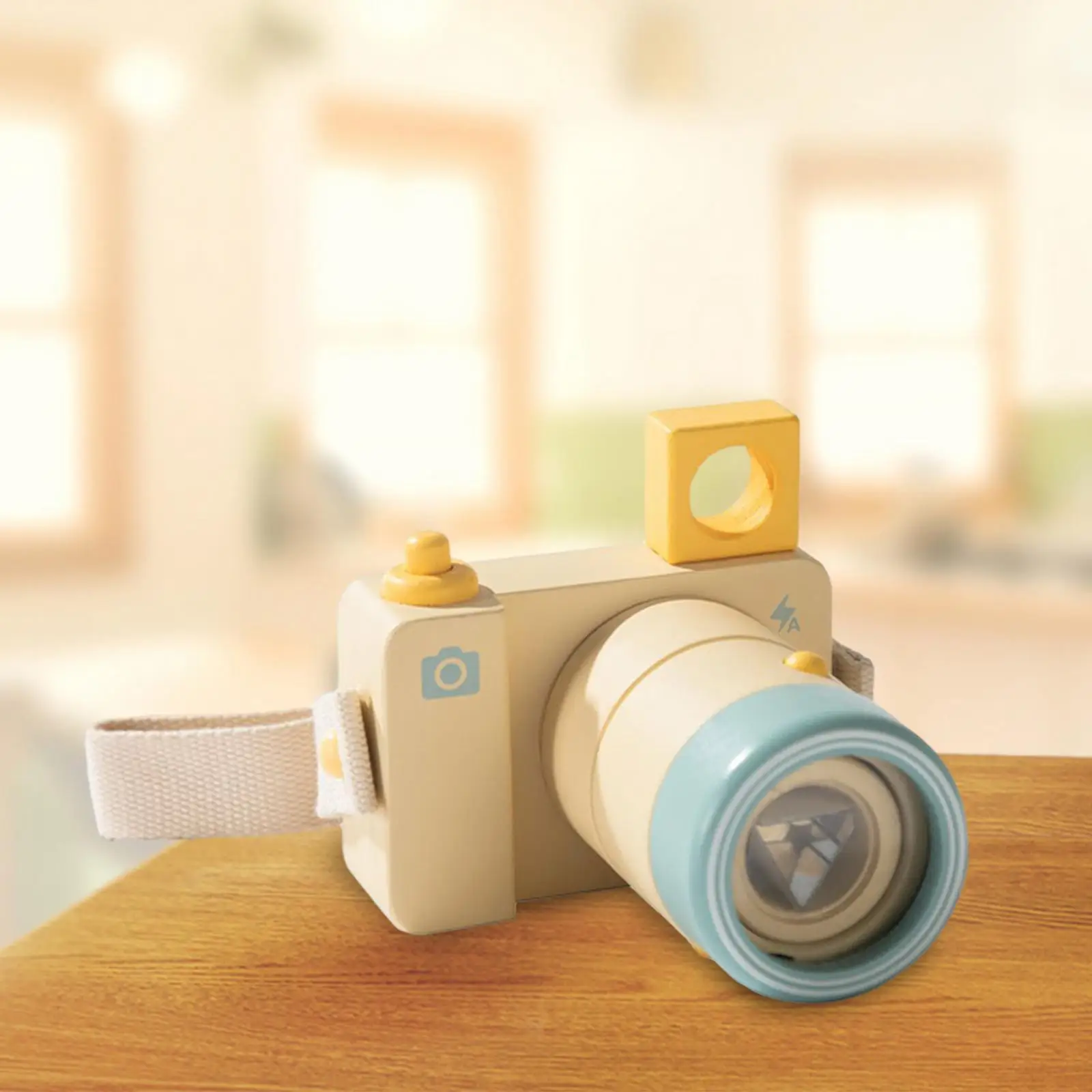 Wood Camera Toy Mini Wooden Toy DIY Camera Handmade Unique Lens Toy Pretend Play