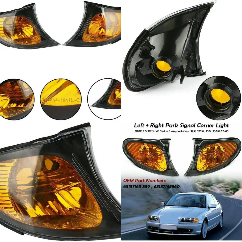 

BMW 3 Series E46 325i/325xi Corner Lights with Yellow Lens for 2002-2005, Turn Signal Lamps