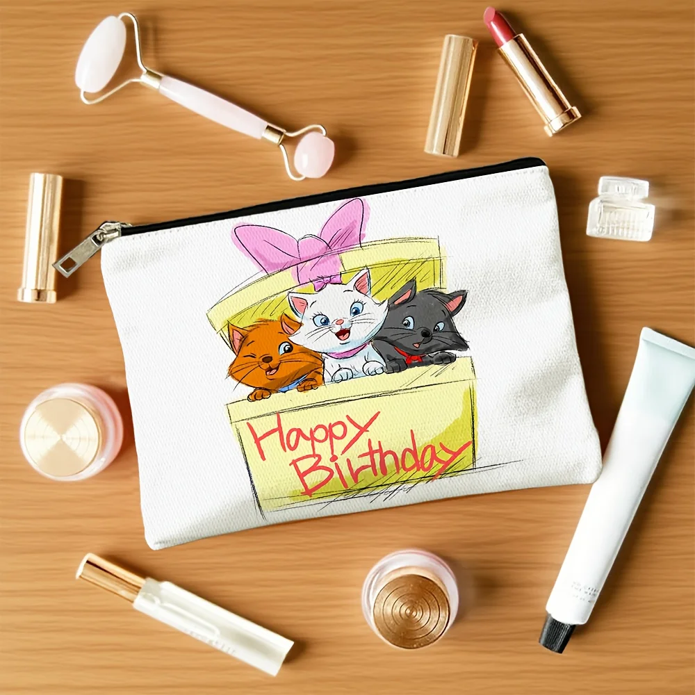 قطعة واحدة من ديزني المعتمد، تتميز بتصميمات أفلام ديزني الكلاسيكية - حقيبة بسحاب لطيفة ومتعددة الاستخدامات للنساء، حقيبة تخزين المجوهرات، حقيبة مثالية للسفر بسحاب - هدية عيد ميلاد ممتعة