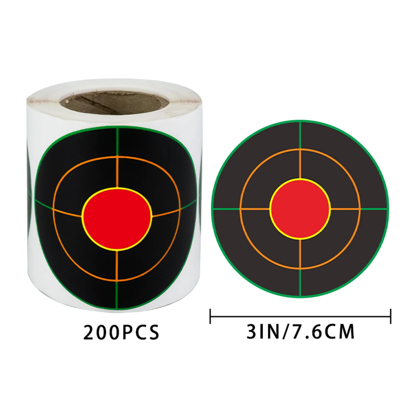 200Pcs 3inch Round Red Target Stickers for Aiming Practice with Three Splash Effects, Target Stickers for Training, Self-Adhesive Target Paper (Can Be Used for Aiming and Target Practice)