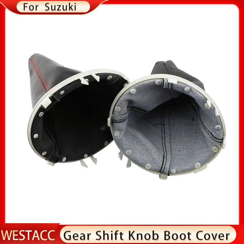 Car Gear Shift Knob Boot Gaiter Dust Cover Collar for Suzuki Swift SX4 Alto MK2 2005 2006 2007 2008 2009 2010 MT Accessories