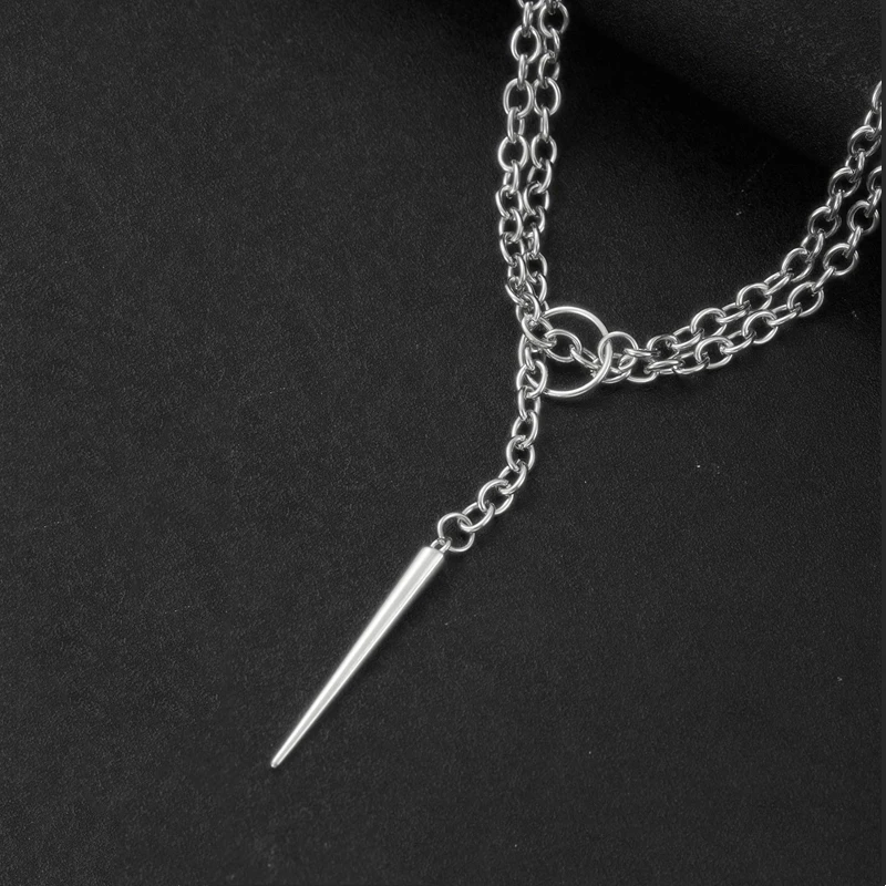 قلادة فاسق، مجوهرات قوطية، خفاش، مبالغة، هيبي، Y2k، ملهى ليلي، حلقة دائرية، إحساس التصميم، عصري، قلادة للنساء والرجال