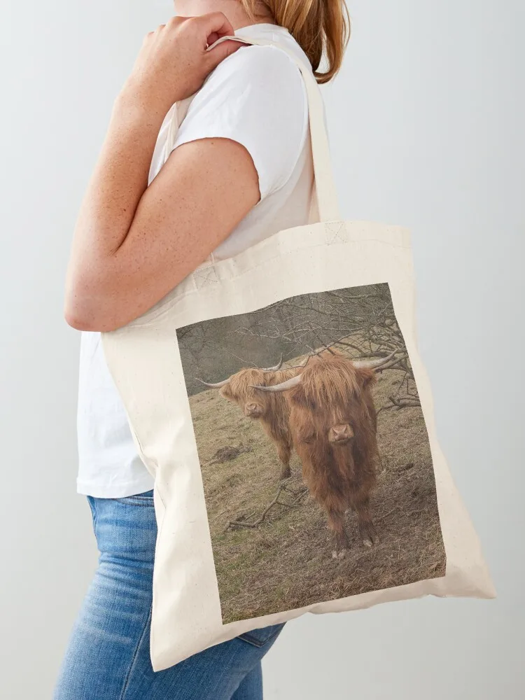 

Scottish Highland cow Tote Bag tote bag screen shopping cart bags sac pour femme sacs de shopping