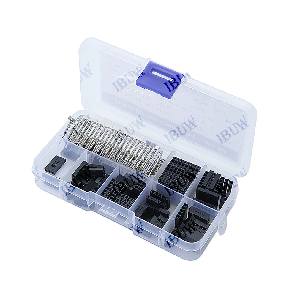 310PCS/BOX 2.54mm Male+Female Dupont Wire Jumper Line Cable 1-8 Pin Header Connector Housing Electronic DIY Kit 2P 4P 6P 8P