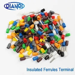 100pcs /lot Insulated Ferrules Terminal Block Cord End Wire Connector Electrical Crimp Terminator E0508