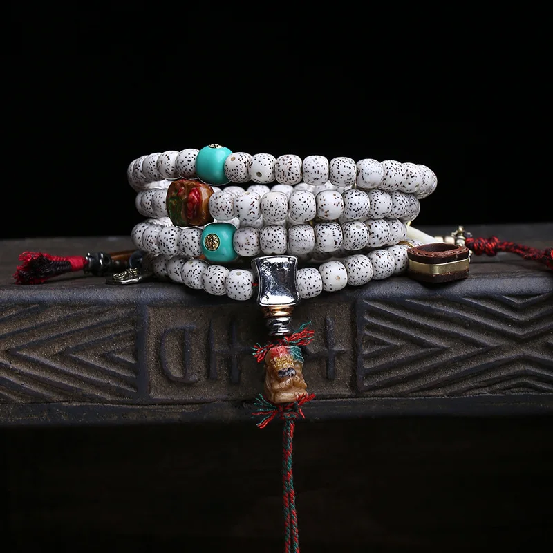 Necklace Bracelet Natural And Moon Bodhi 108 Bucket Beads Hu-Style Painted Formless Buddha Cowh