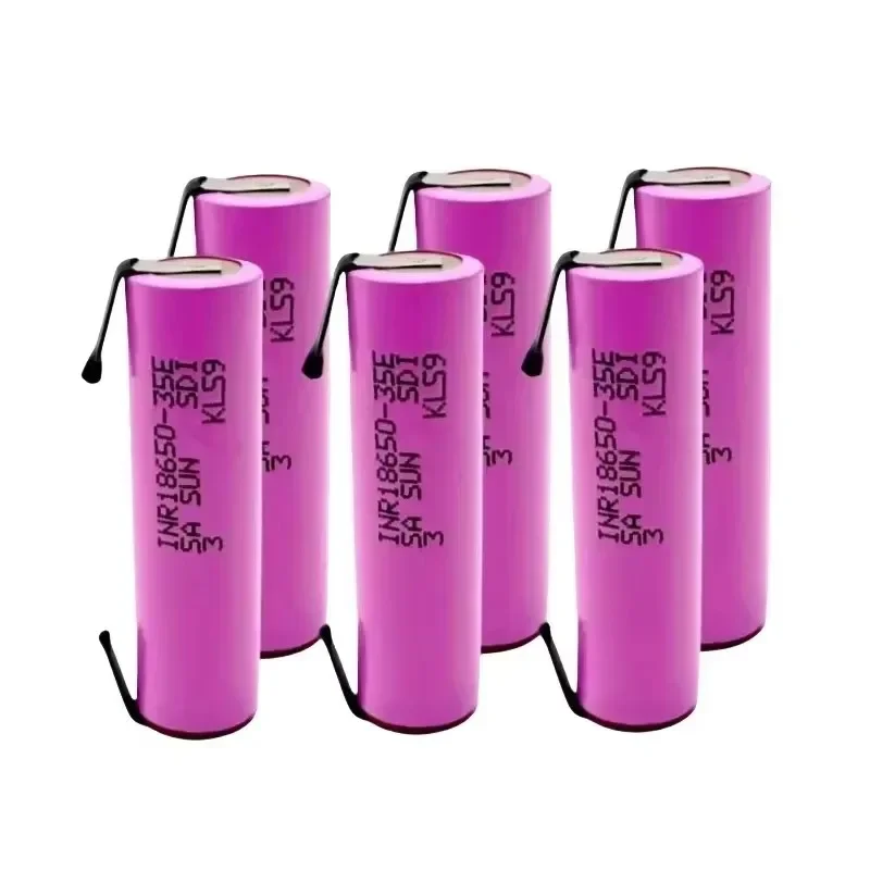 2024 nuevo 35E 18650 3500mah batería recargable de descarga de alta potencia descarga de alta potencia, 20a alta corriente + níquel DIY