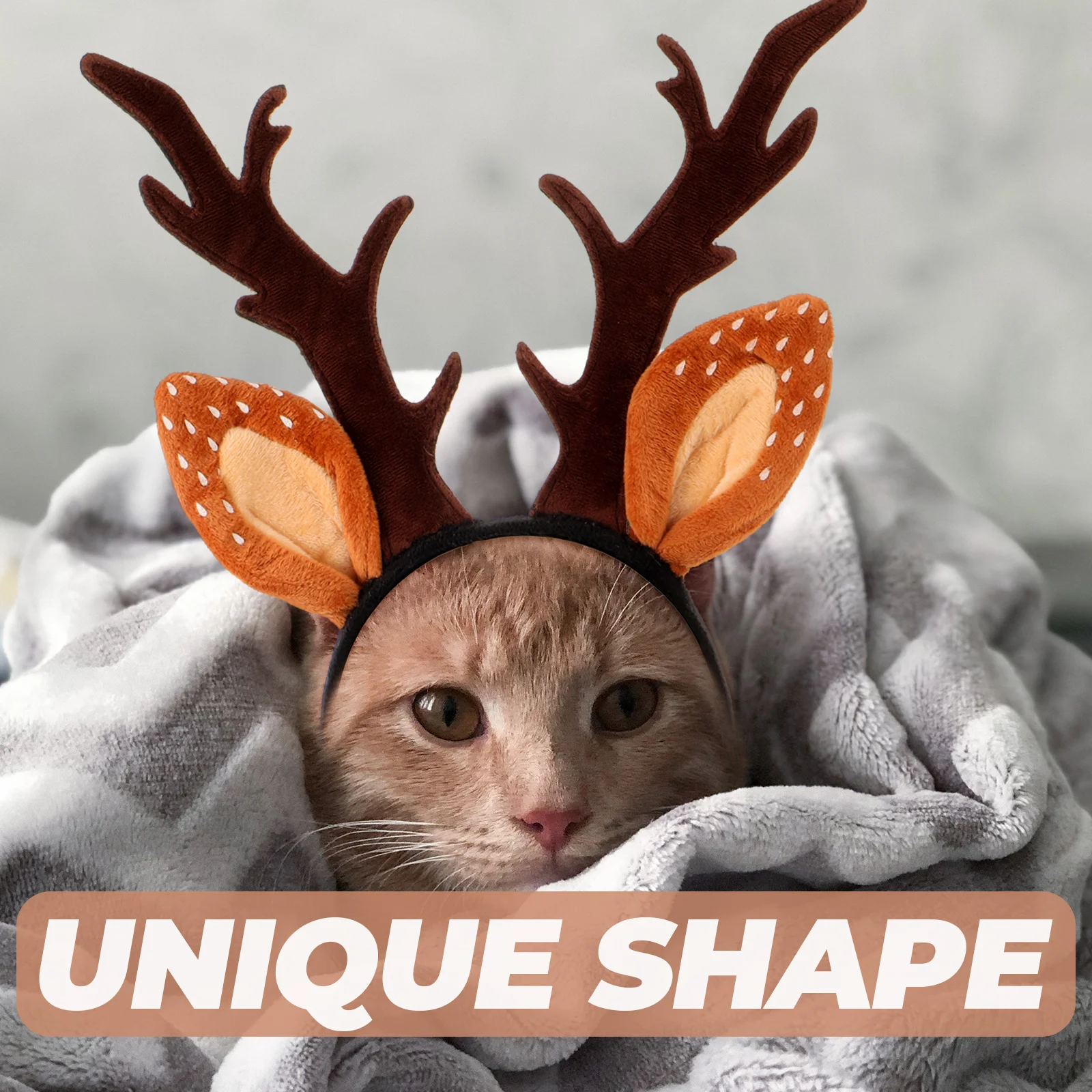

Christmas Antler Headband For Cat Dog Pet Costume Party Furry Accessories Deer Hat Headwear Xmas Costume Headband For Pet