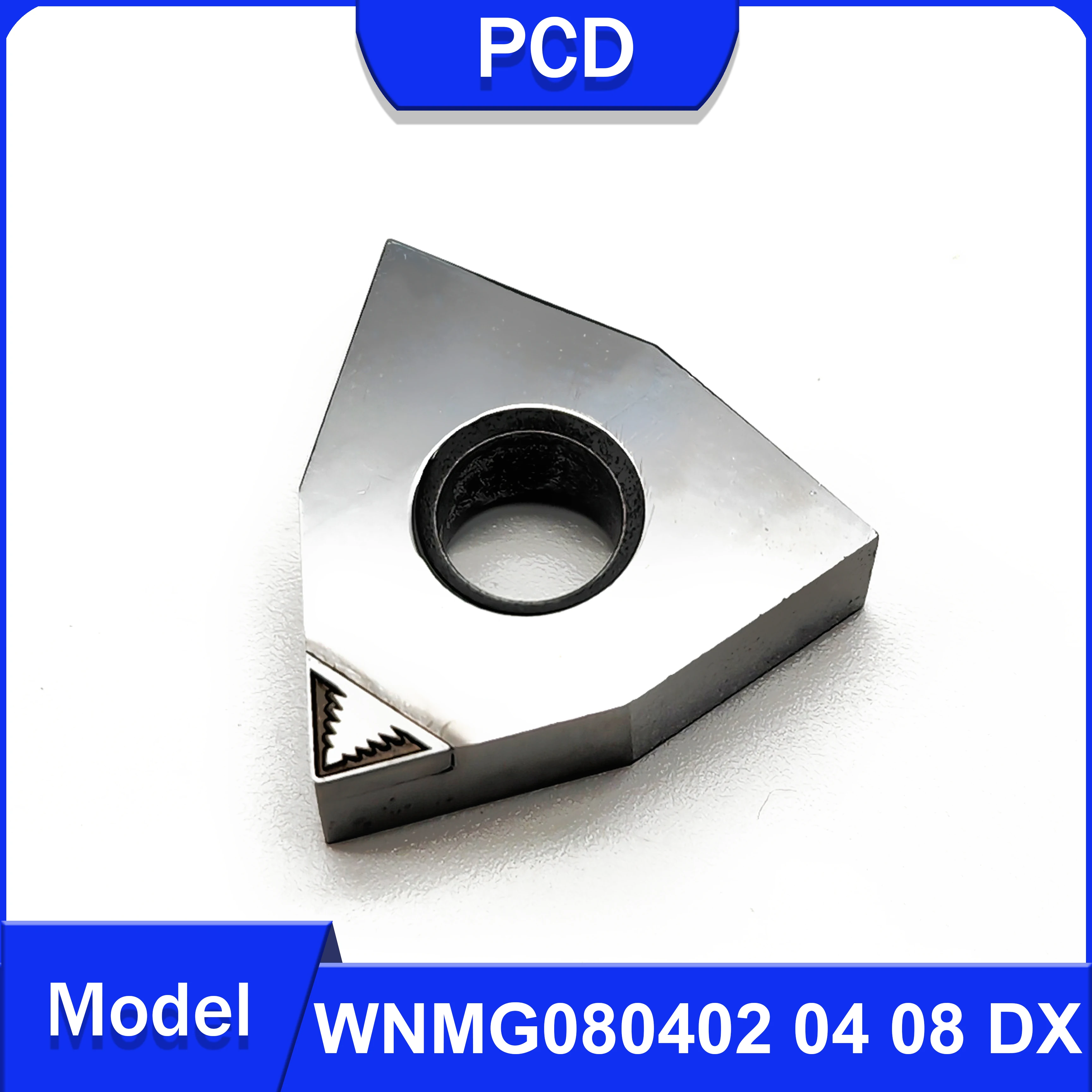 WNMG080402 WNMG080404 WNMG080408 DX PCD chip breaking tool is used for non-ferrous metals such as aluminum and copper WNMG