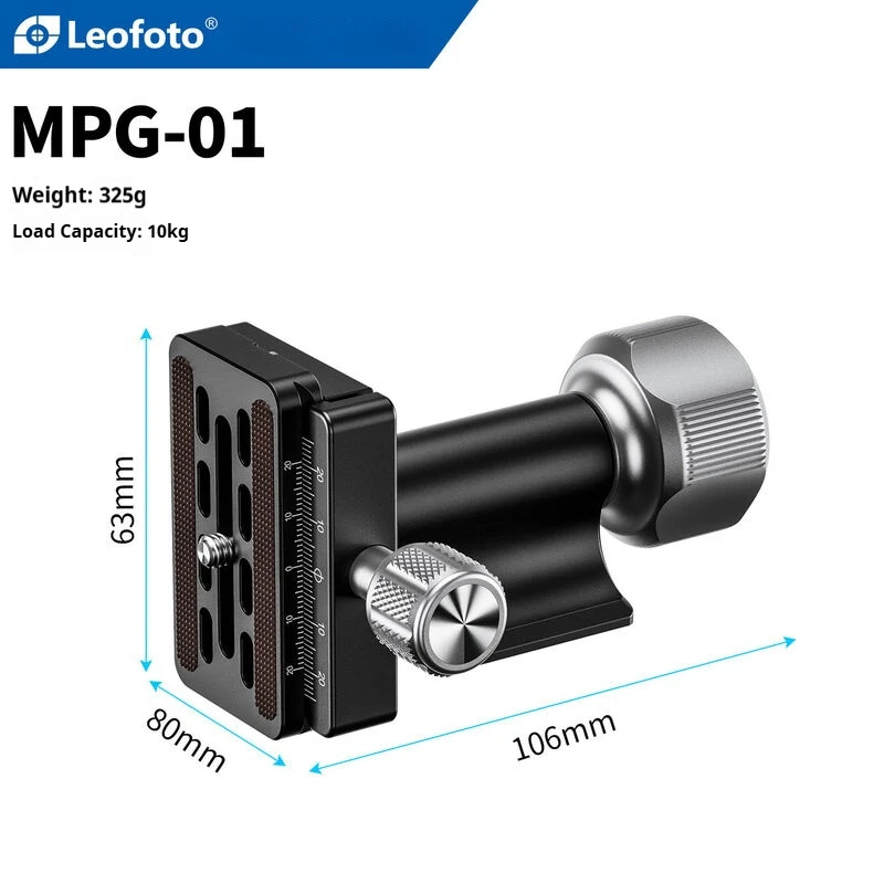 

Leofoto Knob-Lock Horizontal Pan/Tilt Head with Quick-Release Plate for Vertical Shooting Arca-Standard Knob-Lock Clamping Lever