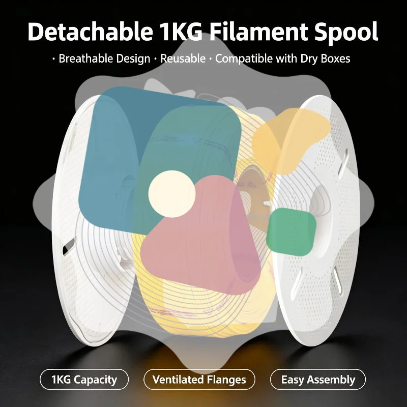 1Pcs Detachable Heat Resistant ABS Empty Filament Reel 3D Printers Reusable Spool For 1KG Refill Filament For Bambu Lab