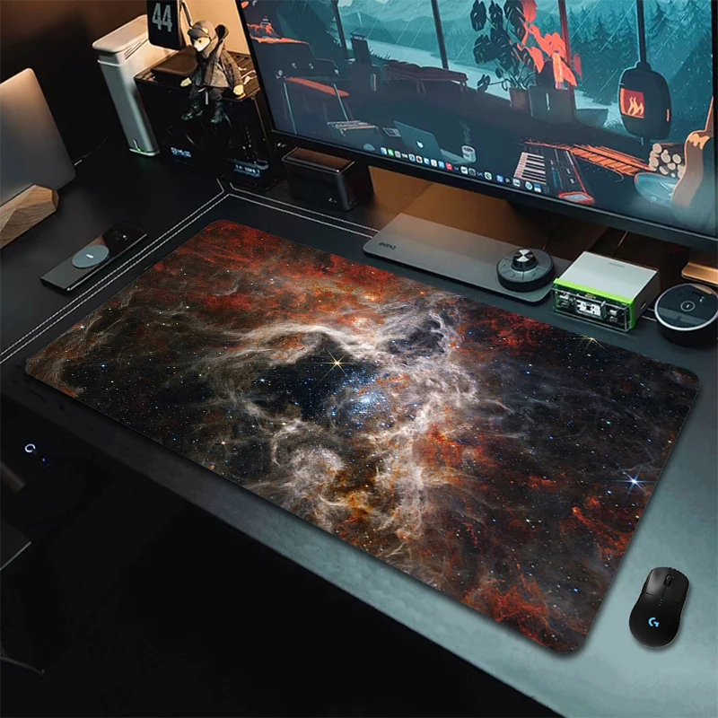 Imagem -05 - Nebulosa Grande Gaming Mousepad 900x400 mm Antiderrapante Grande Computador Espaço Mouse Esteira de Borracha hd Impressão Galaxy Tapete de Mesa Mouse Almofada Xxl