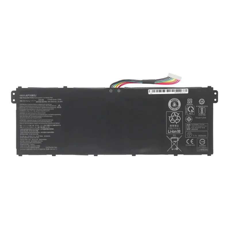 

Аккумулятор для ноутбука AP16M5J для Acer Aspire 1 A114-31 Aspire 3 A314-31 A315-21 ES1 A114 A315 KT.00205.004 7,7 V 37Wh/4810mAh