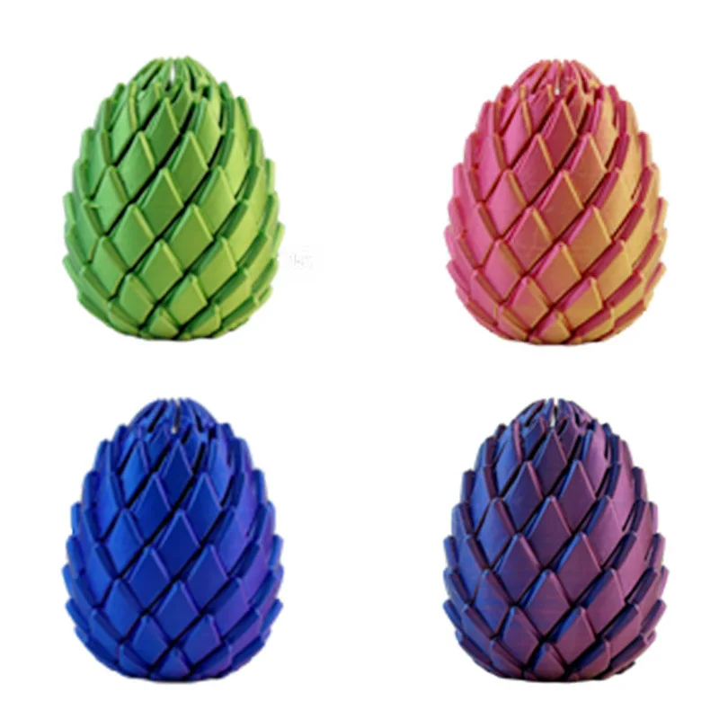 3D-Druck Drachenei Stressabbau-Modell, Verformbares Dreh-Ei, Kreatives Stressabbau-Gadget Schreibtisch-Ornament / Geschenk-Spielzeug-Deko – Detail 5