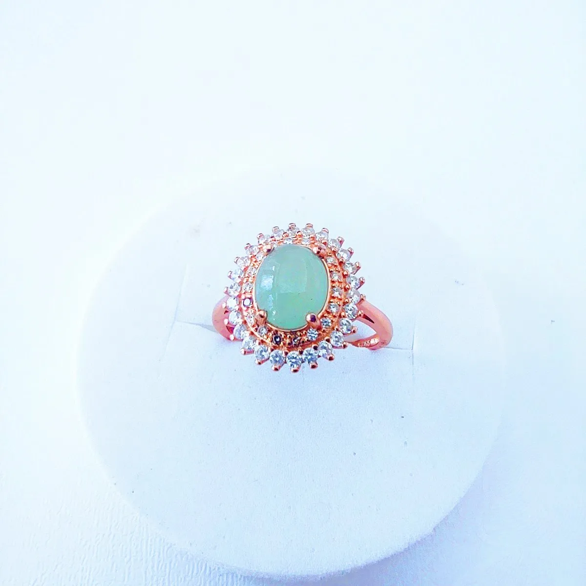 

KJJEAXCMY Brand Boutique Jewelry 925 Sterling Silver, Chalcedony, Jade, Women's Color Gemstone, Vintage Ring, Girl's Handmade