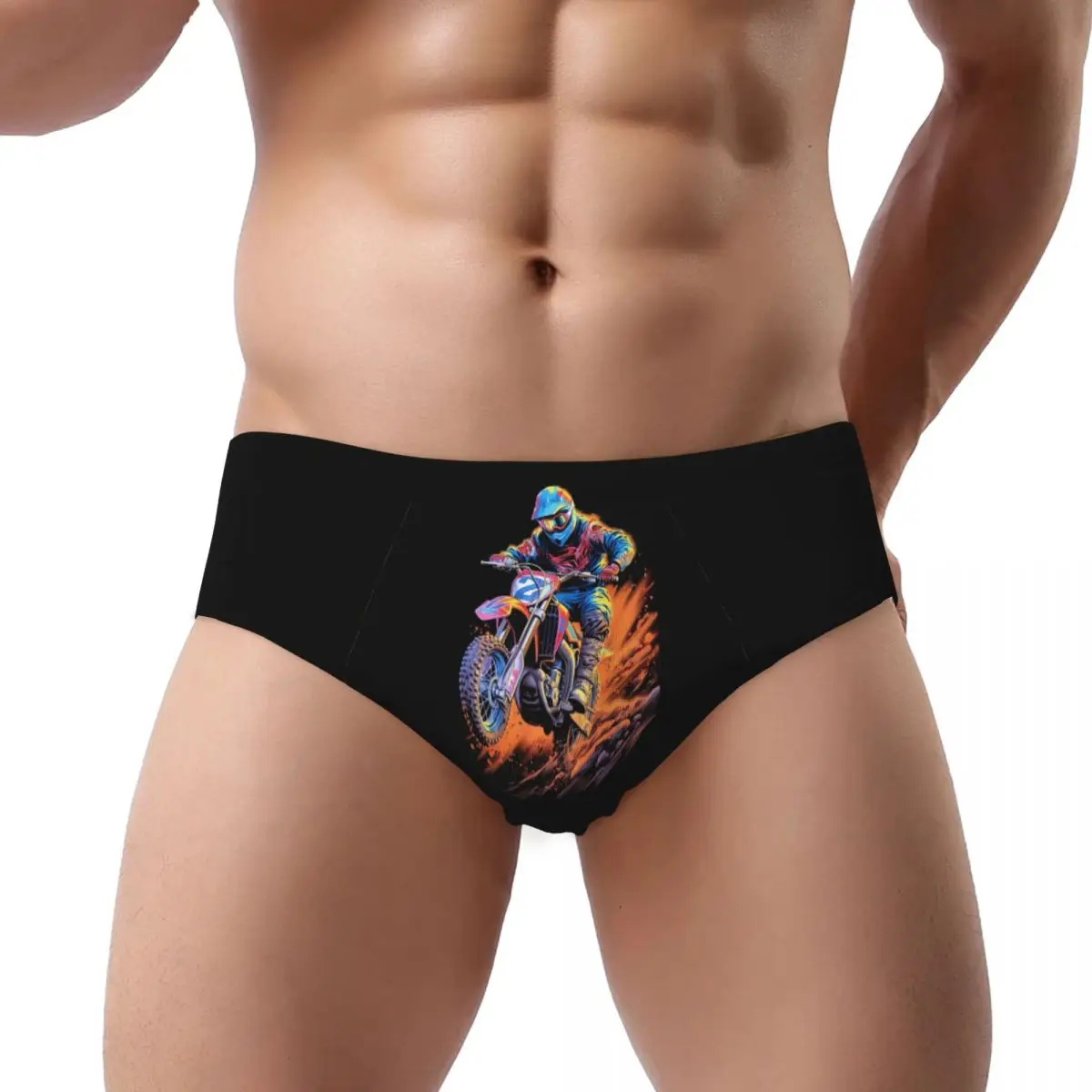 

Мужские треугольные трусы для мотокросса, мягкие трусы-боксеры, короткое нижнее белье для мужчин, подарки бойфренду