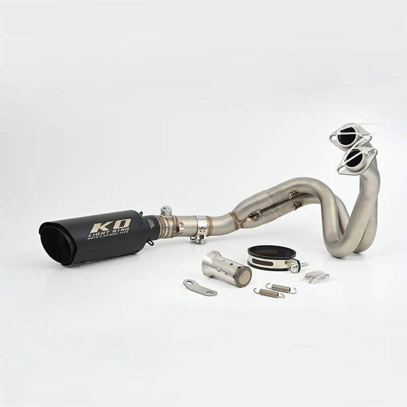 For Kawasaki Z650 Ninja 650 Versys 650 2017-2023 ER6N ER6F Whole Exhaust System Header Link Pipe Slip On 51mm Muffler DB Killer