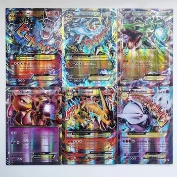 Boy Pokemon cards 30pcs Jumbo letters cards Vmax Vstar GX Arceus Pikachu chari birthday gift super shiny rare card