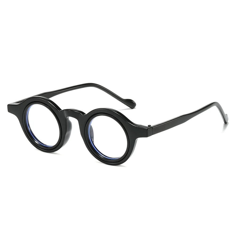

Japanese-style niche retro round double-layer small frame glasses for men and women, artistic decorative anti-blue light glasses