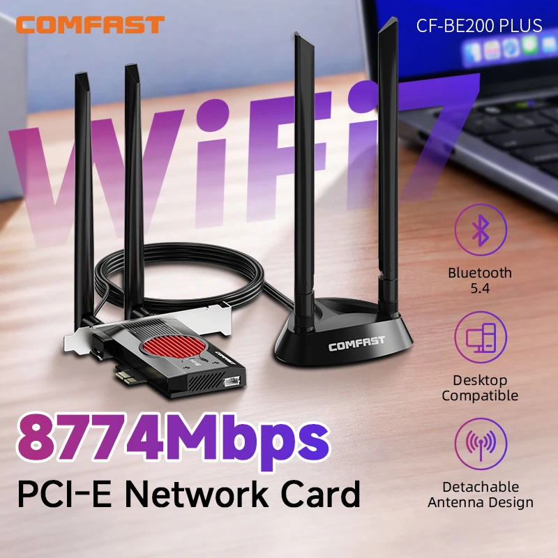 adaptateur-wifi-7-comfast-bt54-be8800-tri-bande-24-ghz-5-ghz-6-ghz-carte-reseau-sans-fil-pcie-adaptateur-wifi-pour-pc-compatible-avec-windows-10-11