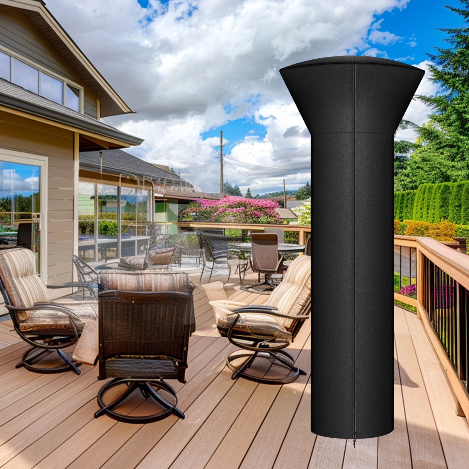 Funda Impermeable para Calentador de Jardín – Protector Antipolvo con Cremallera - imagen 4