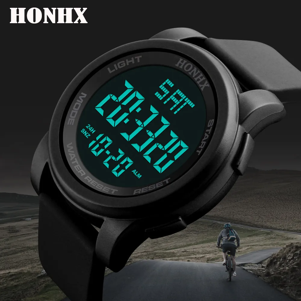 Men Sport Watch Multifunction Military Sports Watch Luminous Led Digital Kids Watch Big Dial Student Electronic Luminous  Watch