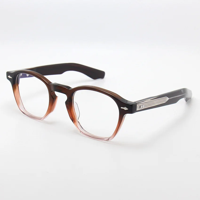 Belight 광학 빈티지 사각형 모양 수제 다채로운 결합 아세테이트 레트로 안경 프레임 처방 렌즈 ZEPHIRI