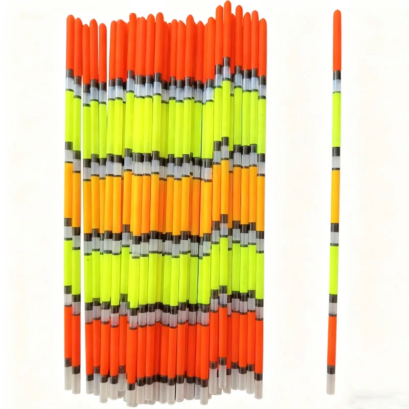 10 pcs Eye-Catching Thick Tail Float Accessories Diy Eye-Catching Night Fishing Float Accessories With Two Or Three Hollow Desig