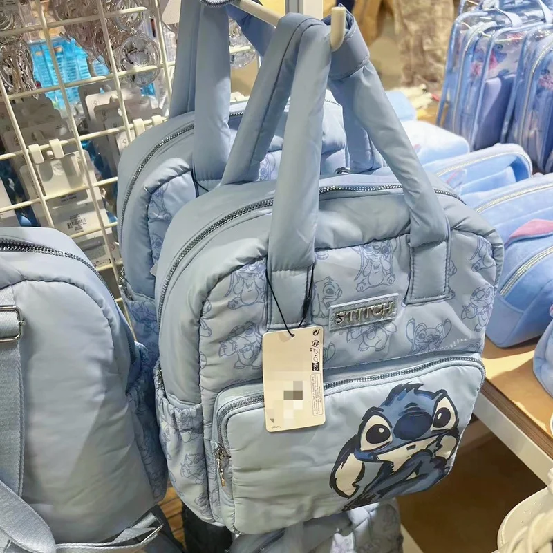 

In Stock Wholesale Stitch Backpack - Waterproof Quilted Print Bag, Cute Cartoon Fashion Rucksack For School Gifts