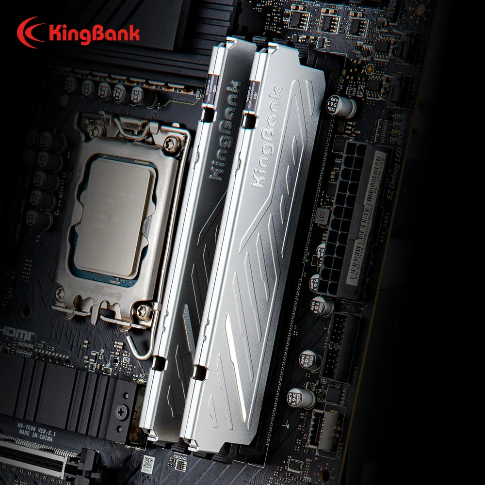 KingBank KJXS DDR4 سلسلة مبدد حرارة فضي 8 جيجابايت / 8 جيجابايت × 2 / 16 جيجابايت / 16 جيجابايت × 2 / 32 جيجا 3600 ميجا هرتز XMP طقم ثنائي القناة عالي السرعة وذاكرة الوصول العشوائي للكمبيوتر #5