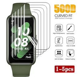 Película de hidrogel suave para Huawei Watch band 9 8, Protector de pantalla completa de TPU para Huawei Band 7 6 HD, película a prueba de explosiones para reloj inteligente