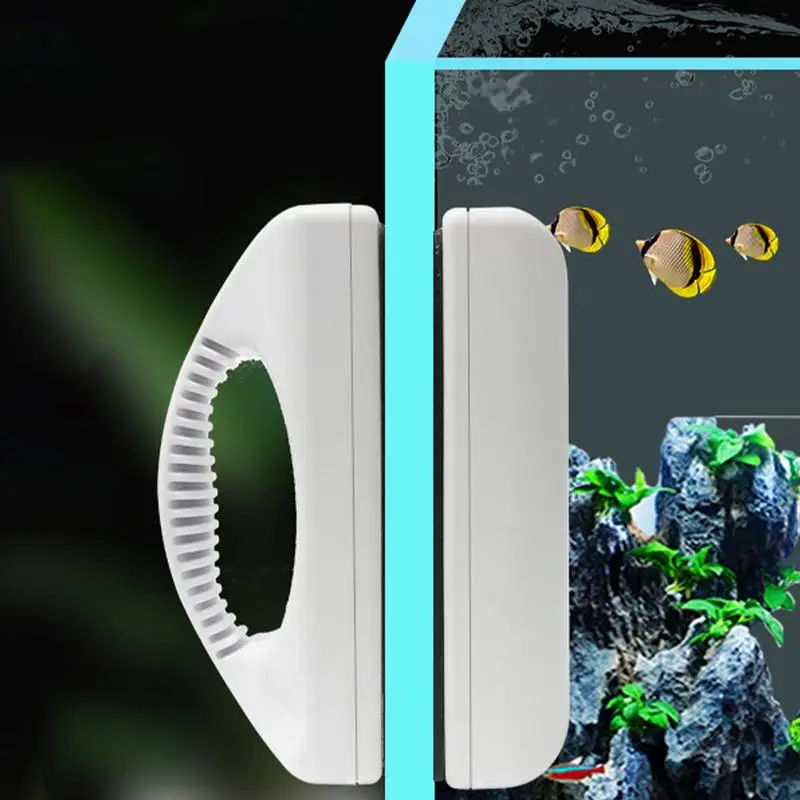 حوض السمك فرشاة مغناطيسية قوية المغناطيسي خزان الطحالب مزيل العائمة حوض السمك الغسيل تنظيف أداة للبقع مقياس صعب إلى